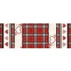 Obrus PVC 3581496, metráž, 20 m x 140 cm, červené káro so srdiečkami, IMPOL TRADE