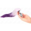 Kink - anal plug size l 10 x 4 cm with synthetic tail 40 cm purple