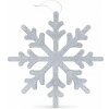 DECOLED Vianočná ozdoba snehová vločka IV, priemer 80 cm, strieborná, preglejka, vonkajšia