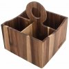 ORION Wooden stojan na príbory 18,5 x 18,5 x 20 cm, akácia ORION 540586