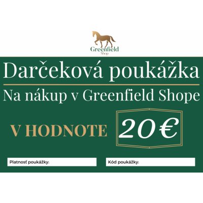 Darčeková poukážka v hodnote 20 €