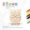 WoodBorn Sova - Drevené 3D omaľovanky
