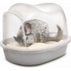 JK ANIMALS Plastová kúpeľňa pre činčily s dvierkami 26×20×20 cm