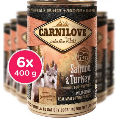 Carnilove Wild Meat Salmon & Turkey for Puppies 6 x 400 g
