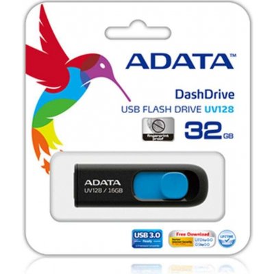 Pen disk 32GB ADATA UV220 USB 2.0 čierny/modrý (AUV220-32G-RBKBL) ADATA