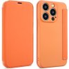 VSETKONAMOBIL 66678 SOFTY Zaklápací obal pre Apple iPhone 15 Pro Max oranžový
