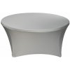 TENTino Elastický obrus STANDARD na okrúhly stôl 122 cm Farba obrusu: SVETLOŠEDÁ / SILVER