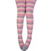 Dievčenské vzorované pančuchy WOLA PRÚŽKY šedo-ružové Veľkosť: 56-62