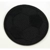 Nažehľovacia záplata - futbalová lopta - 5 cm - čierna