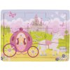 Bigjigs Toys Dřevěné puzzle princezna s kočárem