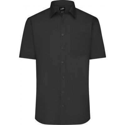 James & Nicholson Pánska košeľa s krátkym rukávom JN680 Čierna
