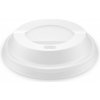 Viečko BIO CPLA plast vypuklé na papierové a plastové poháre pr. 80 mm Biele / bal. 100 ks
