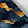 Takoy Látka s potlačou nepremokavý polyester TD / NS modro-zlatý mramor-NS-16875