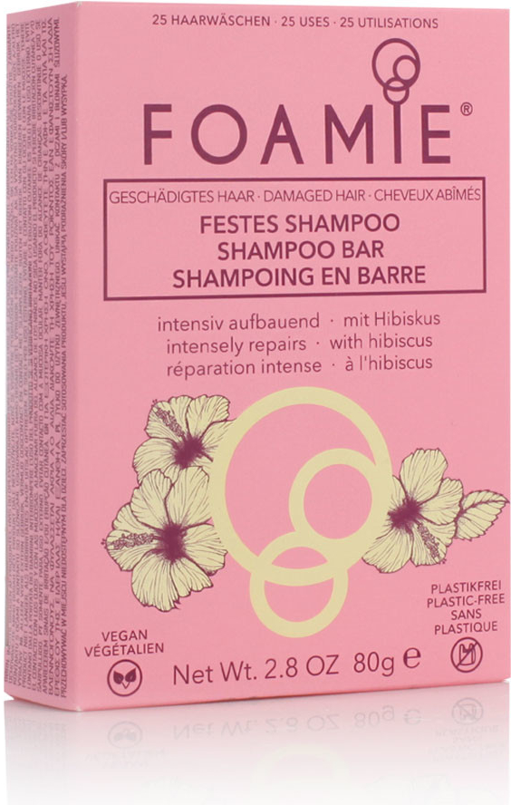 Foamie Hibiskiss organický tuhý šampón pre poškodené vlasy 80 g