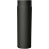 Rúra dymová s klapkou 120 mm/100 cm, hrubostenné 1,5 mm, čierna