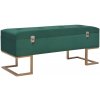 Lavica s úložným priestorom 105 cm, zelená, zamat