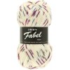 Drops Fabel Print 924 krémová s fialovou, modrou a lososovou