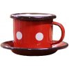 Perfect Home smaltovaná šálka 1 dl Retro s podšálkou CLASSIC