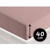 Froté napínacie prestieradlo na extra vysoký matrac FR-024 Hnedoružové 80 x 200 - výška 40 cm