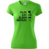 Stolný tenis - eat sleep - Dámske Fantasy športové (dresovina) - 2XL ( Apple Green )