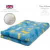 DRYBED Premium Vet Bed Small Paws & Bones baby modrý 100 x 75 cm