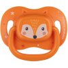 Canpol babies Cumlík silikónový symetrický CUTE ANIMALS 0-6m 1ks oranžový