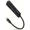 AXAGON HMC-GL3A, USB 3.2 Gen 1 hub, porty 3x USB-A + Gigabit Ethernet, kovový, kabel USB-C 20cm Axagon