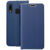 Kryt Forcell LUNA Book Carbon Samsung Galaxy A20e modrý