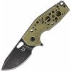 FOX FX-526 ALG Jesper Voxnaes Suru, Black Stonewashed Plain Blade, Green Aluminum Frame