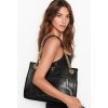 Victoria's Secret elegantní černá krokodýlí taška přes rameno The Victoria Shoulder Tote