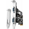 AXAGON PCEA-S2N, PCIe řadič - 2x sériový port (RS232) 250 kbps, vč. LP