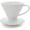 Hario V60-01 keramický dripper biely - pour over káva