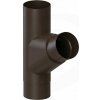 Zvodová odbočka Y KROP - oceľová - RAL 8018 Sivo hnedá, Ø 90 mm - RAL 8018 Sivo hnedá - Ø 90 mm