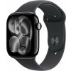 Apple Watch Series 11 GPS + Cellular 42mm Jet Black Aluminium Case with Black Sport Band - M/L