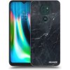 Picasee silikónový čierny obal pre Motorola Moto G9 Play - Black marble
