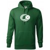 Florbal lopta - Mikina pánska Cape s kapucňou - L ( Fľaškovozelená )