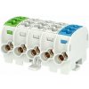 Hora eTec GmbH Svorkovnica rozbočovacia Cu HLAK 25/5 C PE3LN zelená/3xšedá/modrá 5pól 152A 5 x vstup 2x25mm2 plus 5 x výstup 2x16mm2