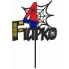 Zápich - Spiderman s menom a vekom - bez paličky - 13cm