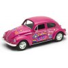 Welly Volkswagen Beetle model 1:34 růžový duhový