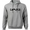 Camper nápis - Oversized mikina pánska Moon - kratšia + širšia - 3XL ( Tmavosivý melír )