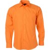 James & Nicholson Košile JN 678, popelínová, dlouhý rukáv COT02067823513-orange 3XL Oranžová