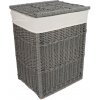 ČistéDrevo Prútený kôš na bielizeň šedý