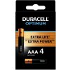 Alkalické batérie Duracell Optimum, 4 ks (AAA)