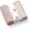 BabyOno Mušelínové super mäkké 70x70 cm Púdrová 3 ks
