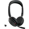 Jabra Evolve2 65 Flex Slúchadlá s mikrofónom Káblový a bezdrôtový Pres hlavu Kancelária / call centrum Bluetooth Čierna (26699-999-889)