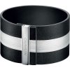 Calvin Klein Čiernobiely kožený náramok Rebel KJ9KBB09010 6 cm - XS