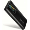 AXAGON EEM2-SD2B, USB-C 10Gbps externí box s displejem pro M.2 NVMe/SATA SSD, bezšroubkový, černý Axagon