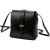 Barebag kožená moderná malá dámska crossbody kabelka čierna