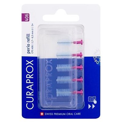 Curaprox CPS 406 Perio Refill 1,7 - 6,5 mm náhradní mezizubní kartáčky 5 ks