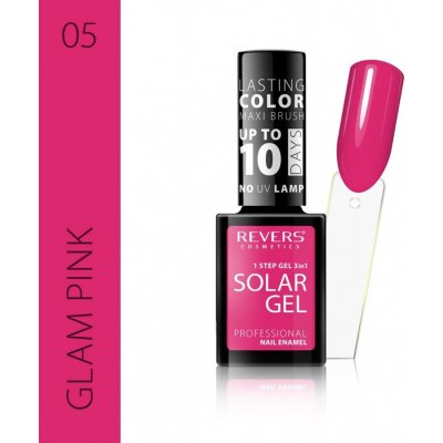 Revers Solar gél lak na nechty 05 Glam Pink 12 ml